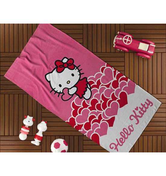 Детское пляжное полотенце TAC Hello Kitty 75x150